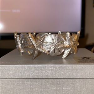 Sand dollar/starfish cuff bracelet